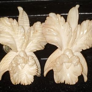 Ming's Earrings, screw backs sterling silver.